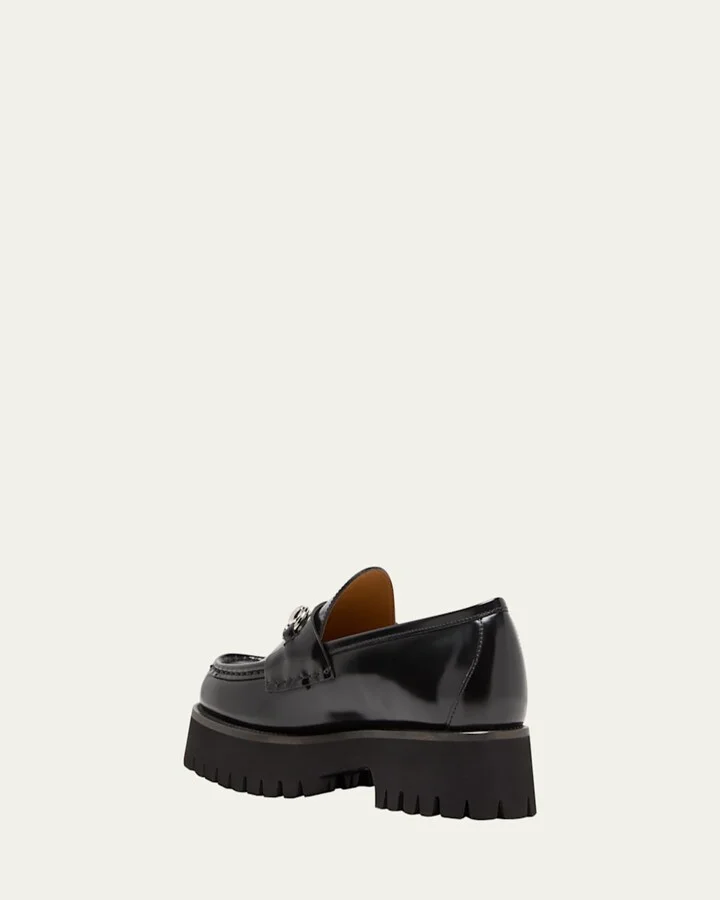 Sylke Leather Bit Loafers - Image 2