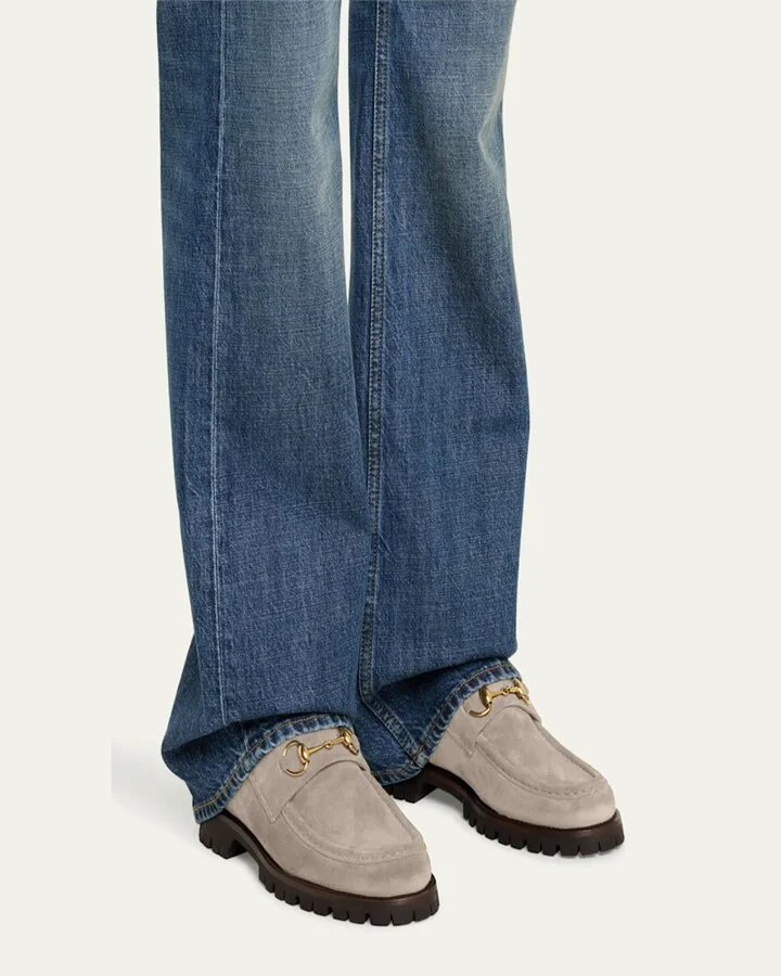 Sylke Suede Bit Moccasin Booties - Image 5