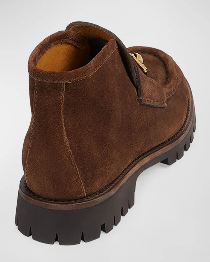Sylke Suede Bit Moccasin Booties - Image 4