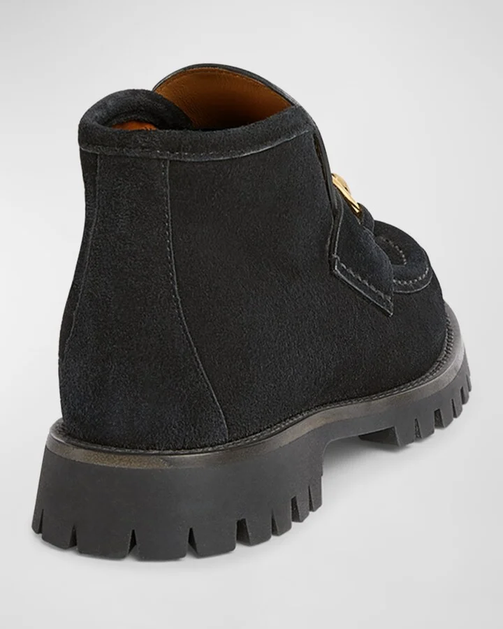 Sylke Suede Bit Moccasin Booties - Image 9