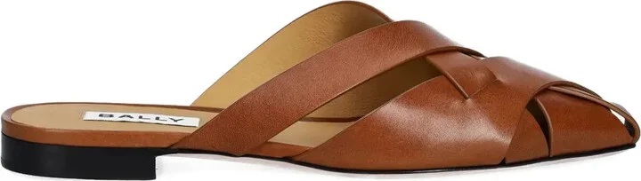 Sylt brushed leather mules