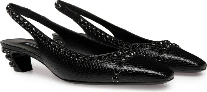 Sylt snakeskin-embossed slingback pumps - Image 2