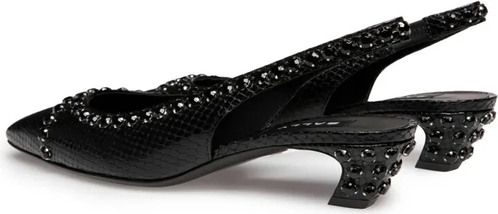 Sylt snakeskin-embossed slingback pumps - Image 3