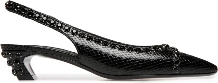 Sylt snakeskin-embossed slingback pumps