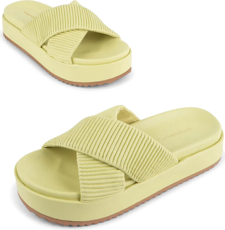Sylvie Flatform Sandal-Green