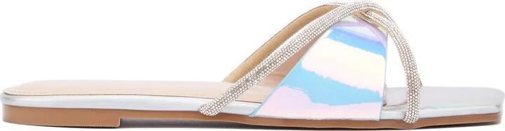 Sylvie Rhinestone Slide Sandal - Wide Width - Image 11