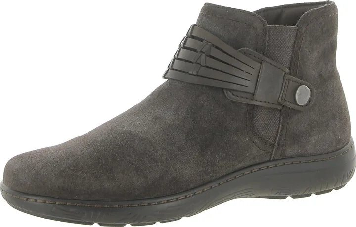 Synal Womens Suede Harness Booties