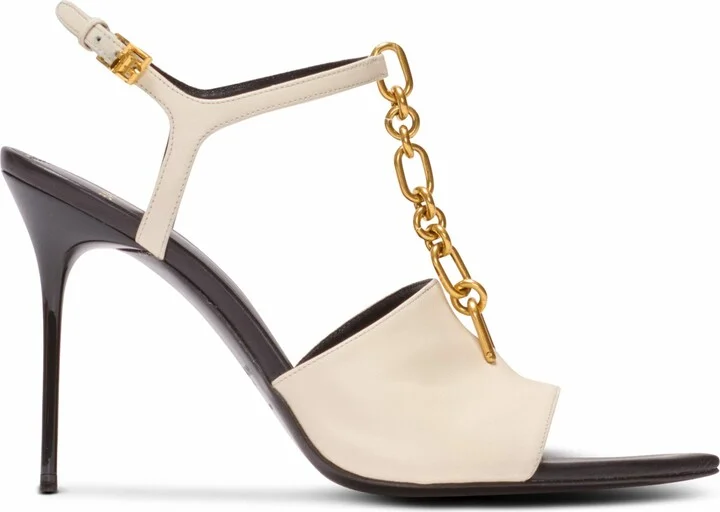 Sync Leather Sandals With Heel - Image 4
