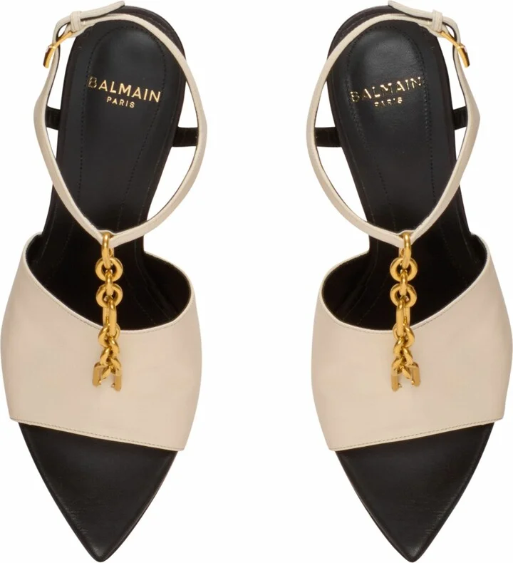 Sync Leather Sandals With Heel - Image 5