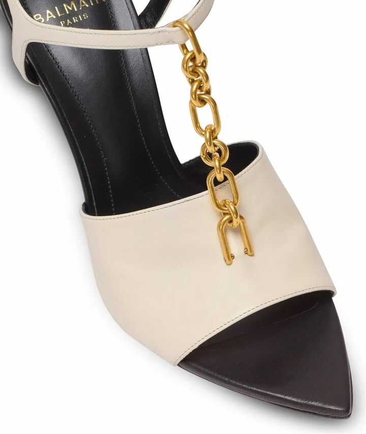 Sync Leather Sandals With Heel - Image 6