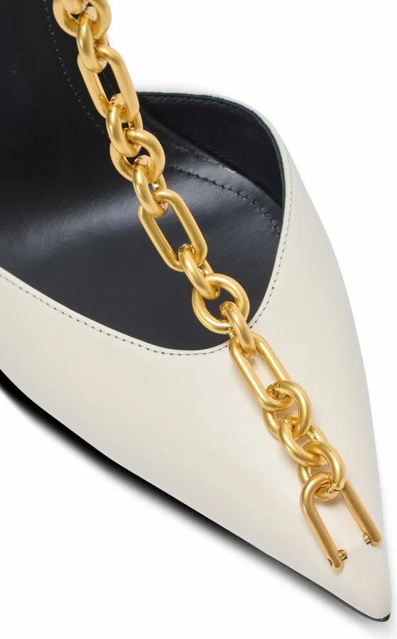 Sync Leather Stilettos With Pointed Toe - Image 6