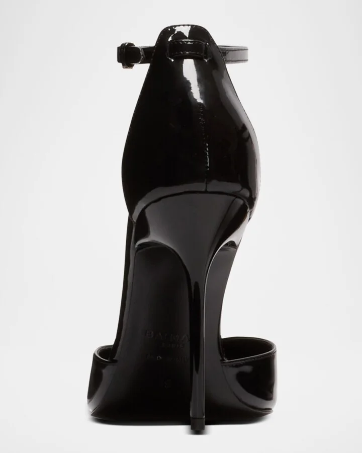 Sync Patent Leather Chain T-Strap Pumps - Image 7
