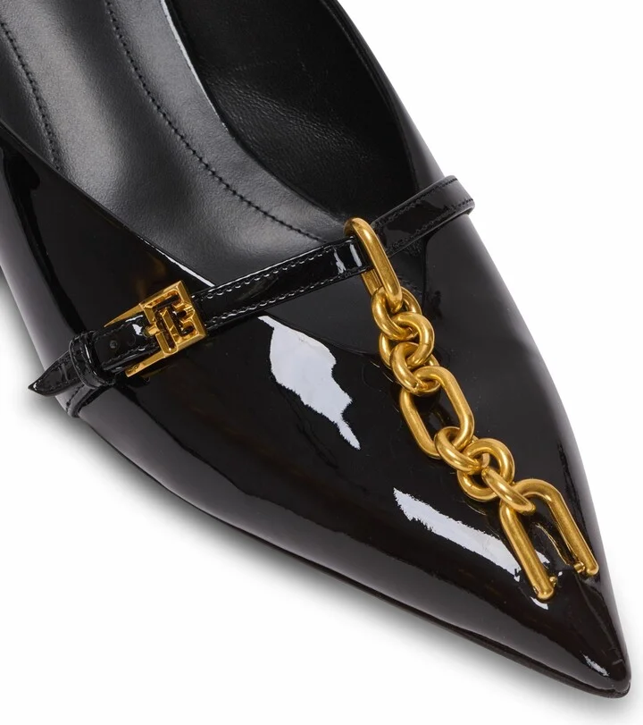 Sync Patent Leather Mules With Pointed Toe - Image 6