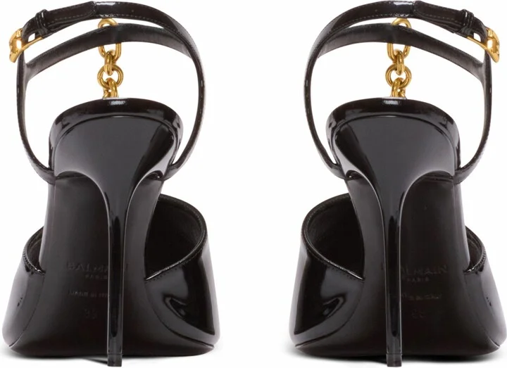 Sync Patent Leather Sandals With Heel - Image 3
