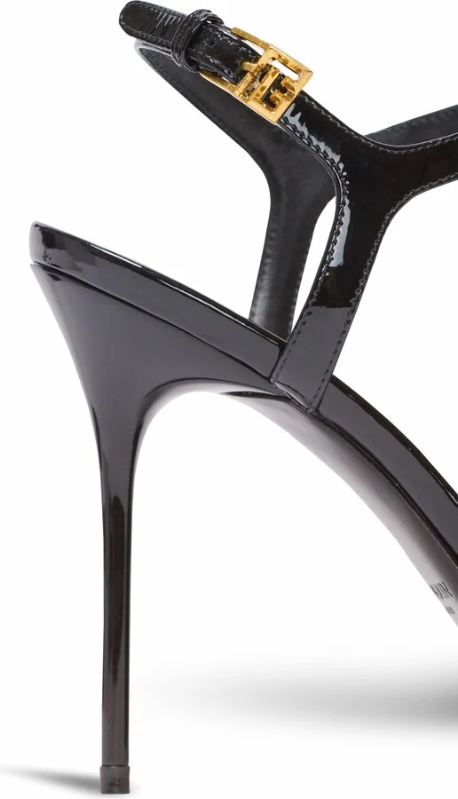Sync Patent Leather Sandals With Heel - Image 6
