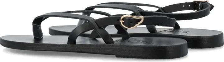 Synthesis flat leather sandals - Image 4