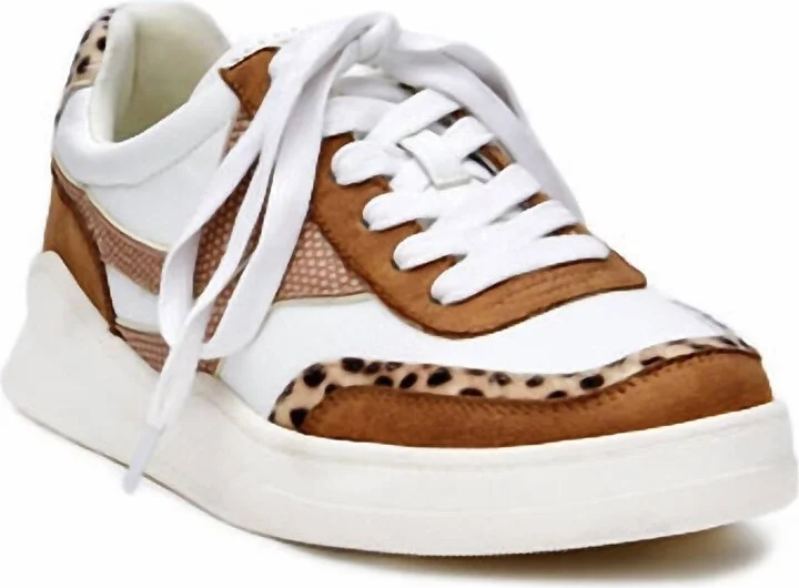 Synthetic Leather Sneaker In Brown