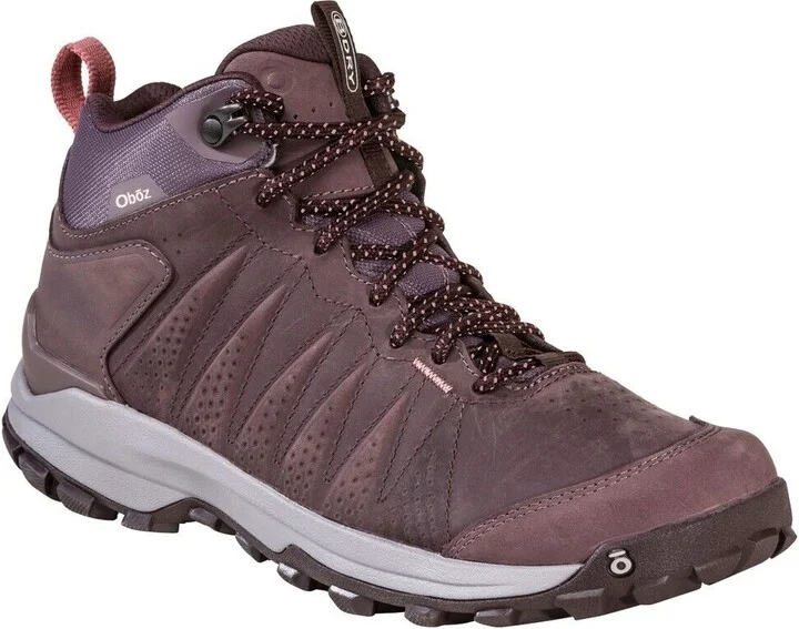 Sypes Mid Sneakers Women's 8 Purple Leather Waterproof Hiking Shoes RHS2874