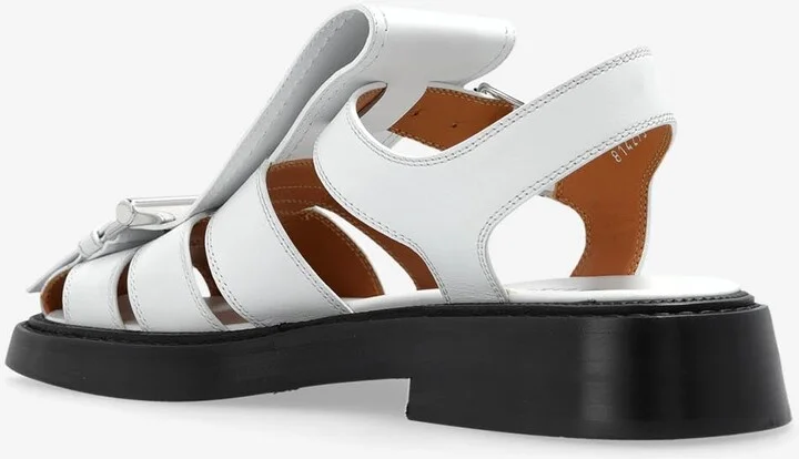 T-Bar Caged Leather Sandals - Image 2