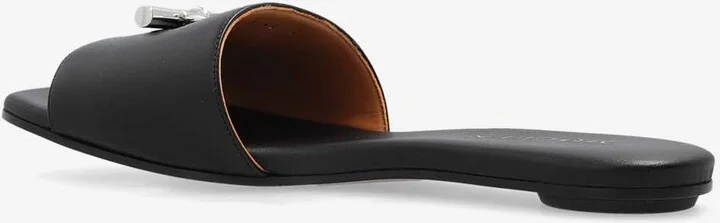 T-Bar Leather Flat Sandals - Image 2