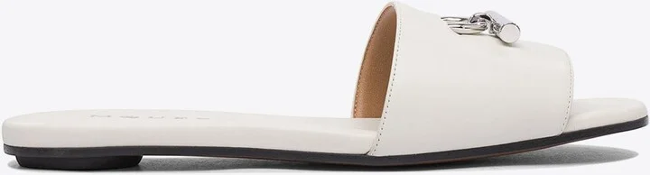 T-Bar Leather Slides
