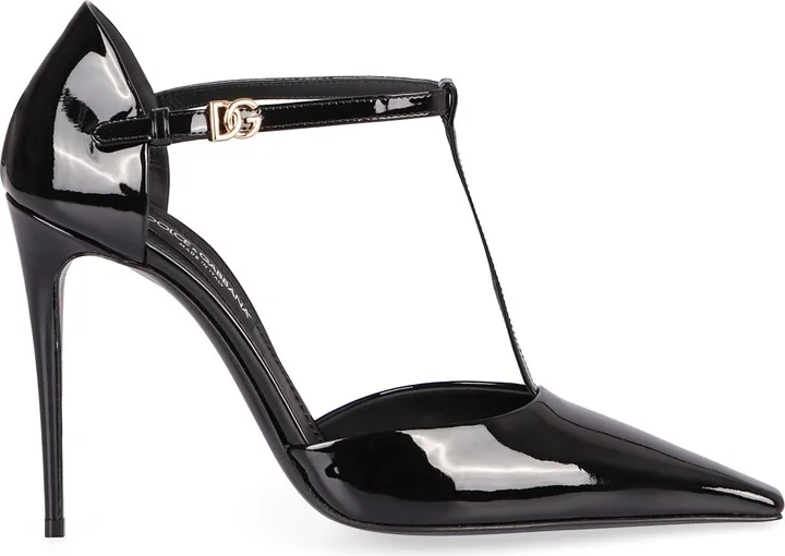 T-bar Patent Leather Pumps