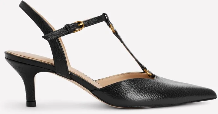 T-Bar Point Heels, Black