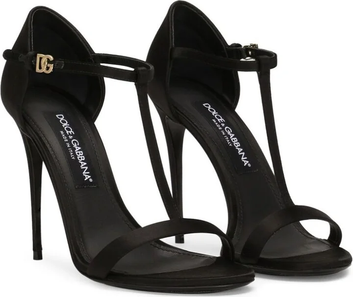 T-Bar Satin Sandals - Image 2