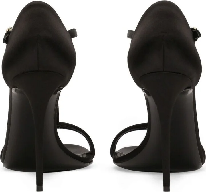 T-Bar Satin Sandals - Image 3