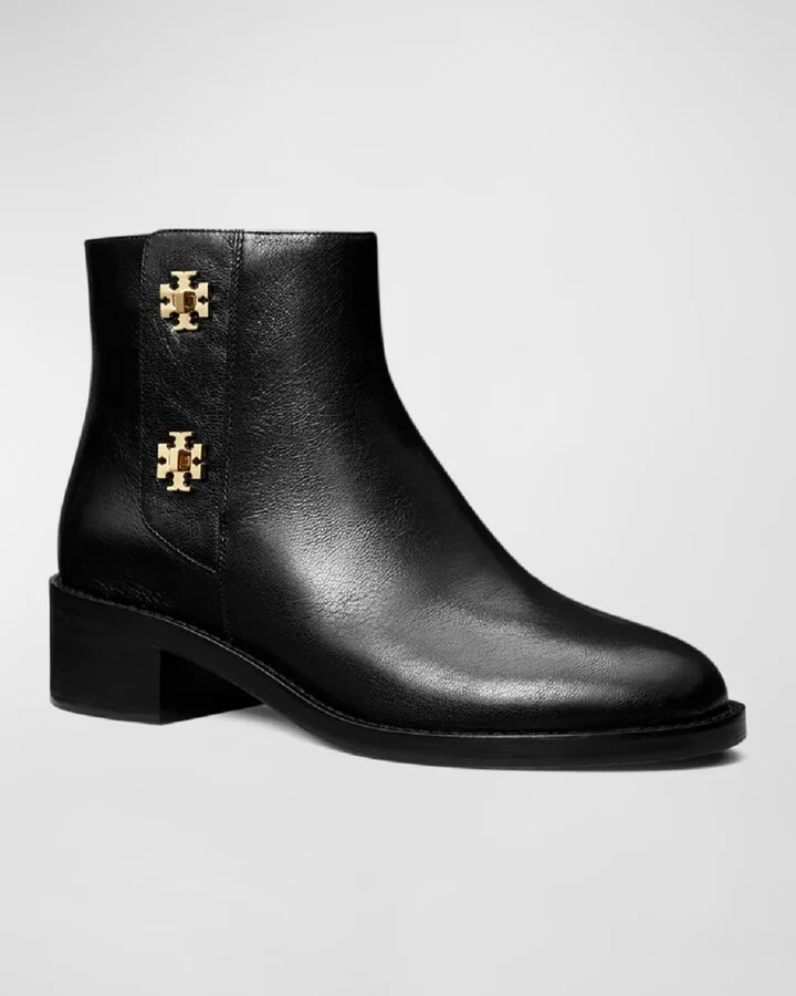 T-Lock Leather Ankle Boots - Image 2