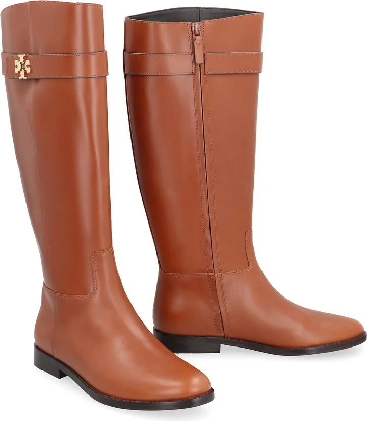 T Lock Leather Boots - Image 3