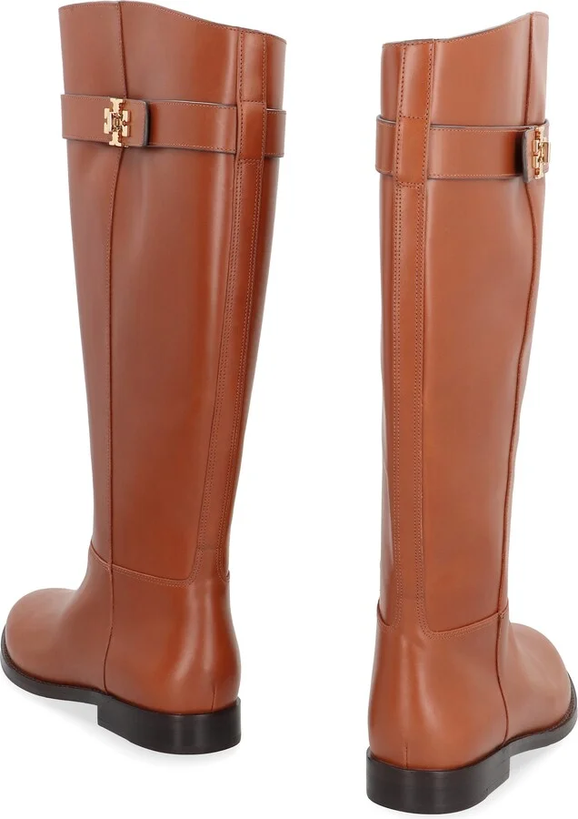 T Lock Leather Boots - Image 4