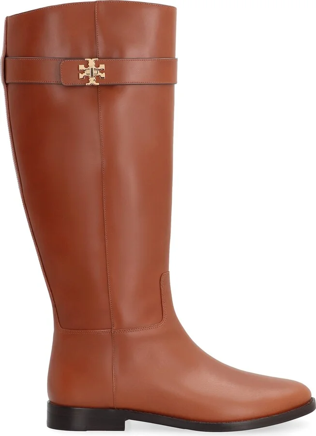 T Lock Leather Boots
