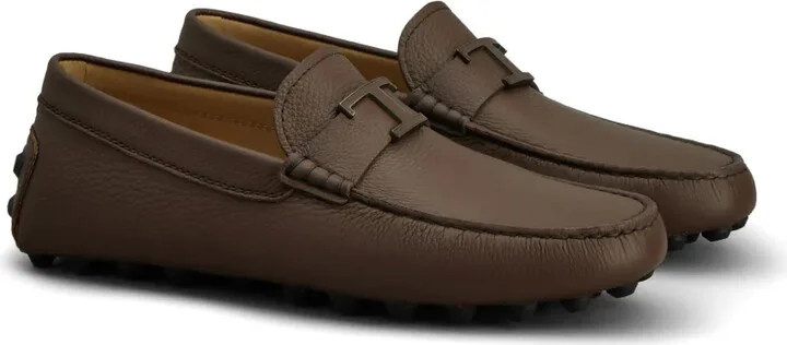 T logo leather loafers - Image 2