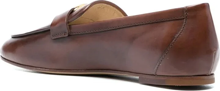 T-logo leather loafers - Image 3