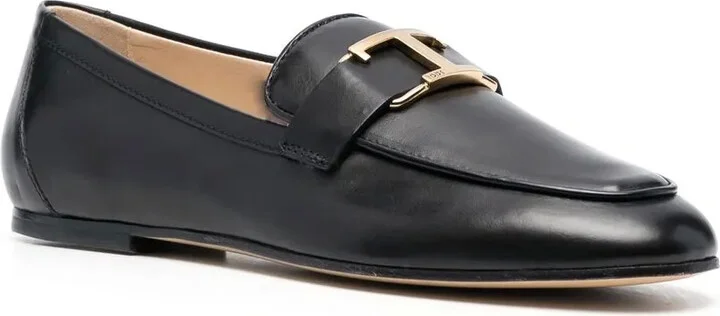 T-logo leather loafers - Image 2