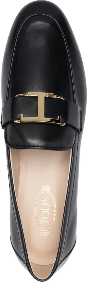 T-logo leather loafers - Image 4