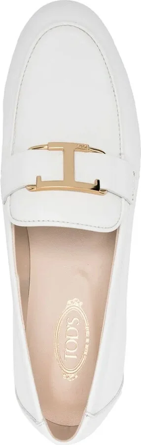 T-logo leather loafers - Image 4