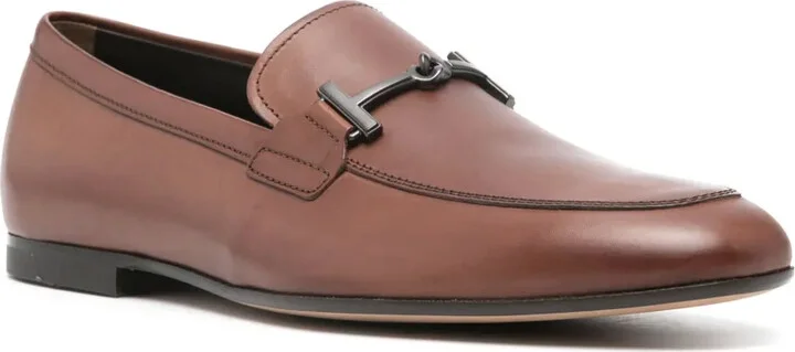 T Ring leather loafers - Image 2