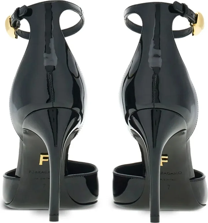T-strap 85mm patent leather pumps - Image 3