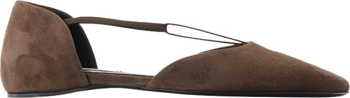 T-Strap Ballerinas - TOTEME - Leather - Brown