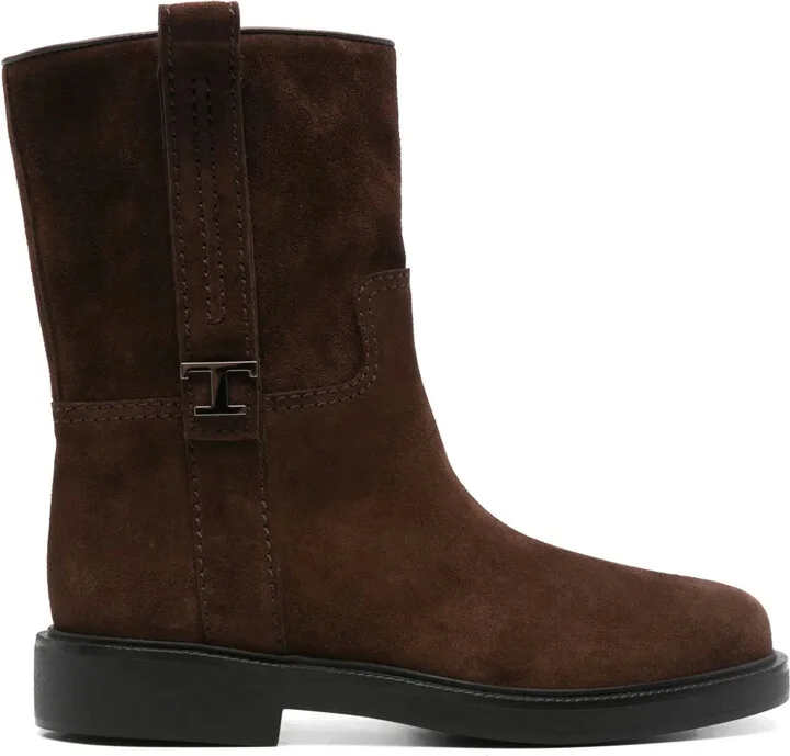 T Timeless-plaque boots