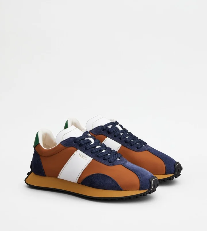 T Vintage Sneakers in Leather and Fabric - Image 2