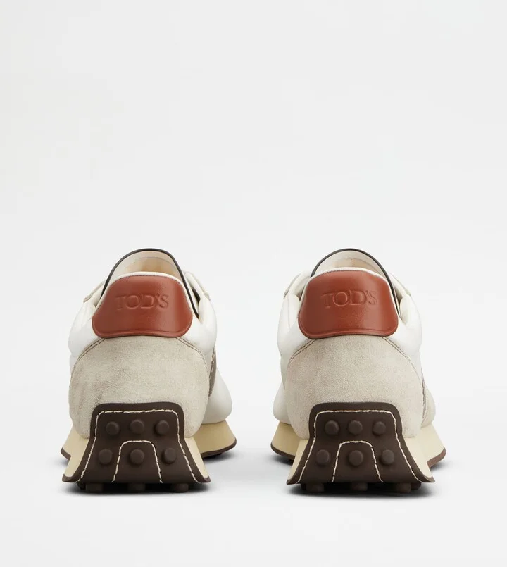 T Vintage Sneakers in Leather and Fabric - Image 3