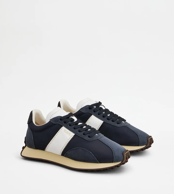 T Vintage Sneakers in Leather and Fabric - Image 2
