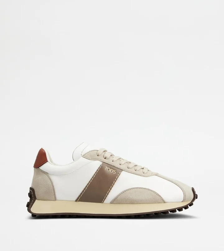 T Vintage Sneakers in Leather and Fabric