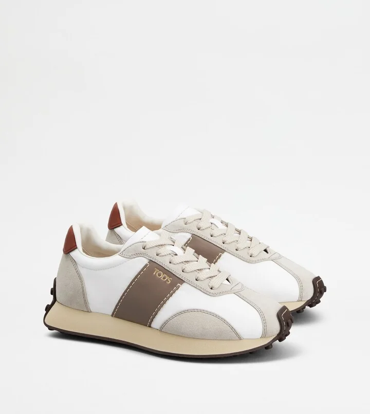 T Vintage Sneakers in Leather and Technical Fabric - Image 2