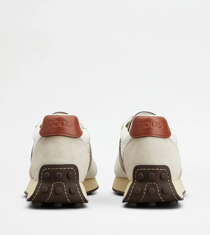 T Vintage Sneakers in Leather and Technical Fabric - Image 3