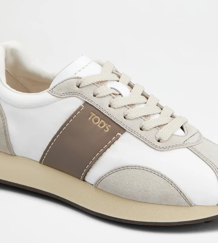 T Vintage Sneakers in Leather and Technical Fabric - Image 5