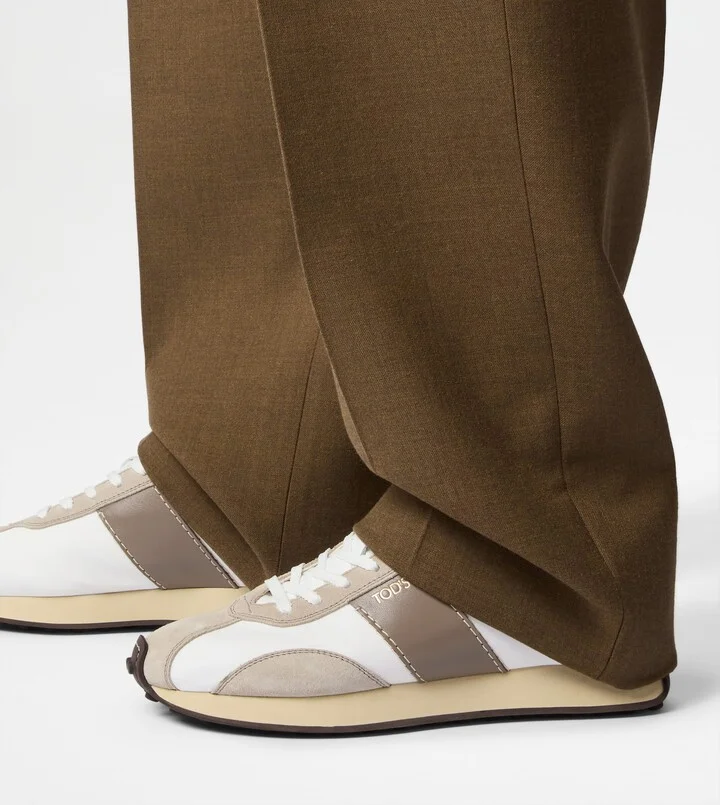 T Vintage Sneakers in Leather and Technical Fabric - Image 6
